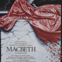 Carte postale de l'affiche pour Macbeth, de Shakespeare - Théâtre de la Planchette, F-Villeneuve d'Ascq 1982 / Jacques Richez