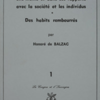 De la cravate,  considérée en elle-même et dans ses rapports avec la société et les individus suivi de Des habits rembourrés / Honoré de Balzac