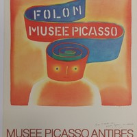 Affiche de l'exposition Folon au Musée Picasso , du 7 juillet au 30 septembre 1984 .