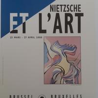 Affiche de l'exposition Nietzsche et l'Art à l'hotel de ville Bruxelles du 23 mars au 27 avril 2000