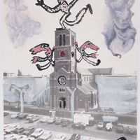 Le clocher de l&#039;église Saint-Joseph de La Louvière par Capitaine Lonchamps