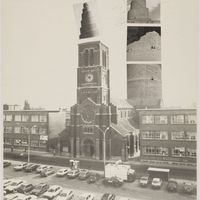 Le clocher de l&#039;église Saint-Joseph de La Louvière par Jacques Meuris