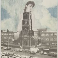 Le clocher de l&#039;église Saint-Joseph de La Louvière par Pol Mara