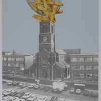 Le clocher de l&#039;église Saint-Joseph de La Louvière par Samuel Pell