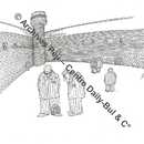 Dans un pénitencier  le costume rayé d&#039;un bagnard représente des barreaux derrière lesquels se trouve un autre prisonnier. 
