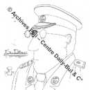 Un officier de marine porte des lunettes : un des verres s&#039;ouvre comme un hublot  dissimulant un marin en ponpon. 