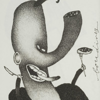 Boudinez, dessin original publié dans Le Nez de André Balthazar et Roland Breucker