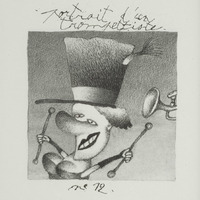Portrait d'un trompetiste n° 12, dessin original publié dans La Trompette de André Balthazar et Roland Breucker