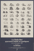 Affiche de l'exposition <em>Le Daily-Bul : quarante balais et quelques</em> à la Maison du Spectacle <em>La Bellone</em> à Bruxelles