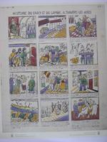Affiche pour Histoire du faro et du lambic a travers les ages Projet de bande dessinée publicitaire pour la brasserie Van Haelen 1931