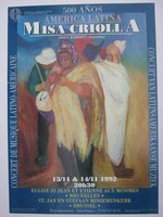Affiche pour Misa Criolla : 500 anos america latina à l'église St Jean du 13 au 14 novembre
