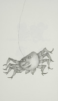 <em>Des bas noirs, en dentelle arachnéenne</em>, dessin original publié dans <em>Le Rien</em> de André Balthazar et Roland Breucker