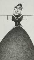 <em>L'aviateur</em>, dessin original publié dans <em>La Chaise</em> de André Balthazar et Roland Breucker