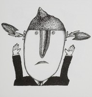 L'épinard, dessin publié dans<em> Linnéaments</em> de André Balthazar et Roland Breucker paru aux Editions Le Daily-Bul en 1997