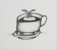 La Betterave à sucre dans tasse, dessin publié dans <em>Linnéaments</em> de André Balthazar et Roland Breucker paru aux Editions Le Daily-Bul en 1997