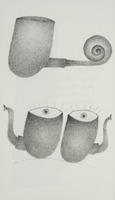 <em>La pipe-escargot et la pipe-yeux</em>, dessin original publié dans <em>La Pipe</em> de André Balthazar et Roland Breucker