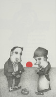 <em>Point du jour</em>, dessin original publié dans<em> Le Point</em> de André Balthazar et Roland Breucker