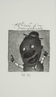 <em>Portrait d'un trompetiste n°10</em>, dessin original publié dans <em>La Trompette</em> de André Balthazar et Roland Breucker