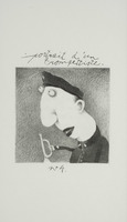 <em>Portrait d'un trompetiste n°4</em>, dessin original publié dans <em>La Trompette</em> de André Balthazar et Roland Breucker