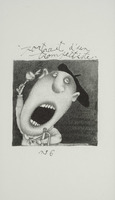 <em>Portrait d'un trompetiste n°6</em>, dessin original publié dans <em>La Trompette</em> de André Balthazar et Roland Breucker