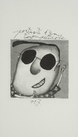 <em>Portrait d'un trompetiste n° 7</em>, dessin original publié dans <em>La Trompette</em> de André Balthazar et Roland Breucker