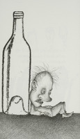 <em>Vases communicants</em>, dessin original publié dans<em> Le Rien</em> de André Balthazar et Roland Breucker
